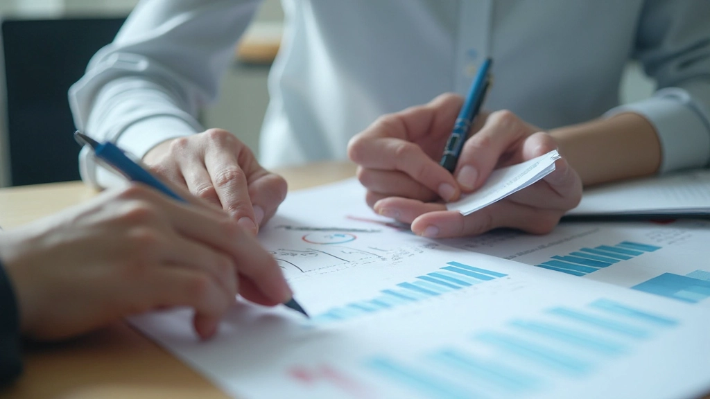 Профессиональный анализ данных с графиками и диаграммами на столе